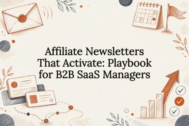 Decorative affiliate newsletter title card