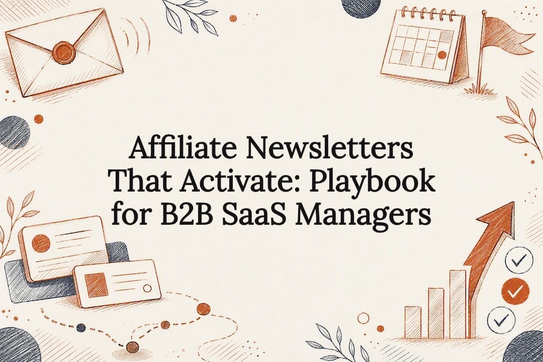 Decorative affiliate newsletter title card