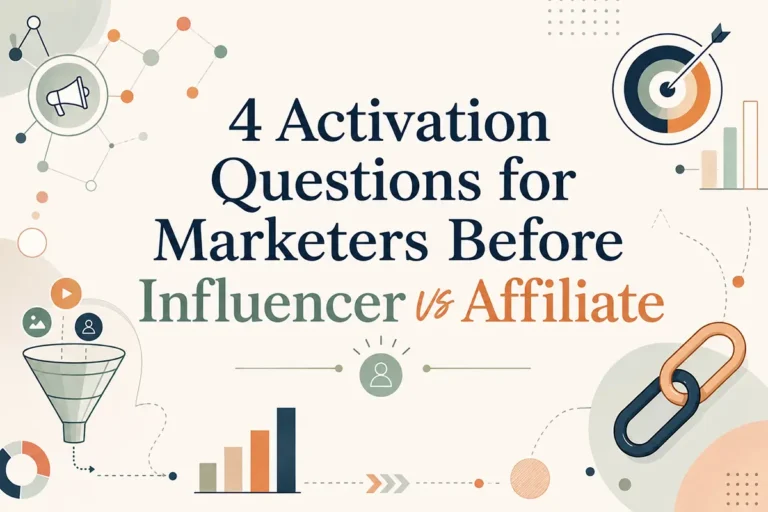 4 Activation Questions for Marketers Before Influencer vs Affiliate Featured image