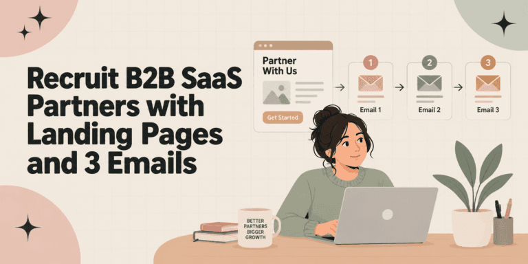 Decorative affiliate landing page title card