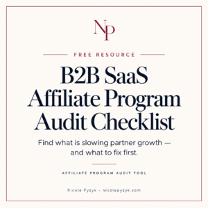 B2B SaaS Affiliate Program Audit Checklist cover